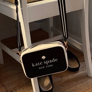 Kate Spade Black and white Crossbody Bag